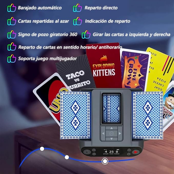 Dealer Automático Distribuidor de Cartas (Tecnologia IA) + Baralho de Brinde